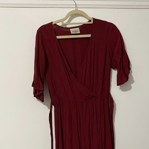 Burgundy Midi Dress - Picture 1 of 3